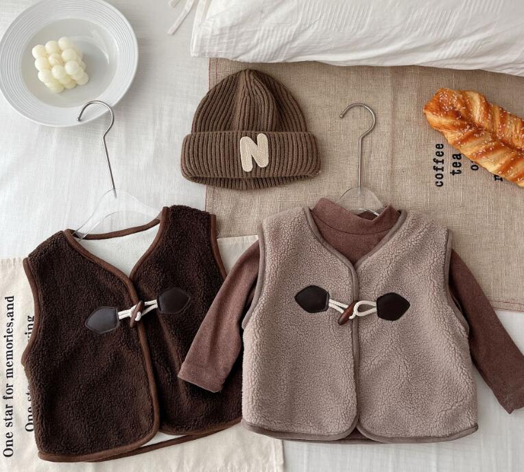 2023秋冬★子供服　ボアベストコート★73-120cm★2色