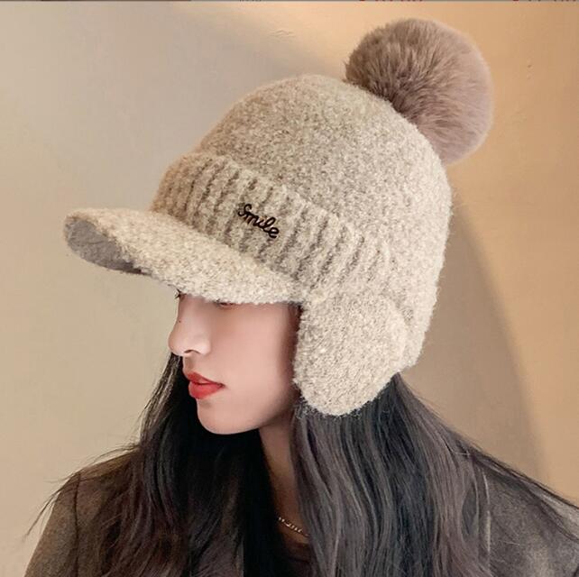 帽子★大人用★キャップ/耳カバー★韓国風★レディース★暖かい★5色