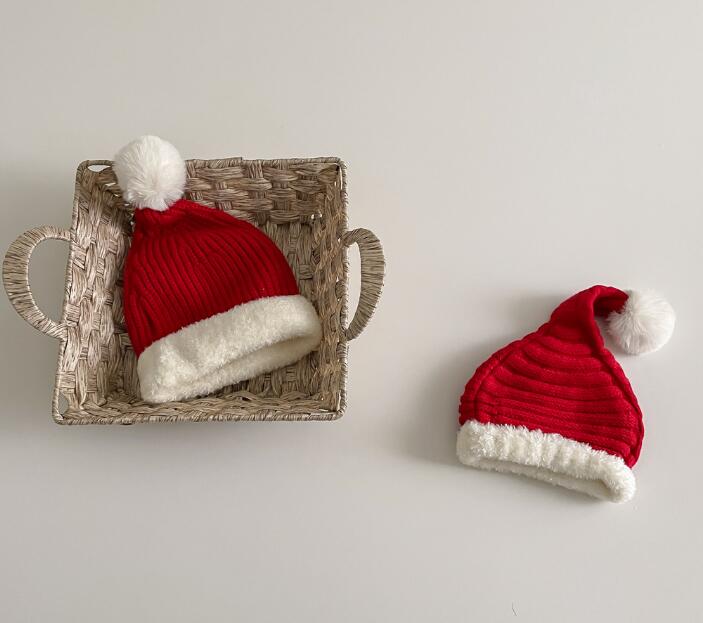 2023秋冬新品★子供用★帽子　クリスマスハット★2色選べ