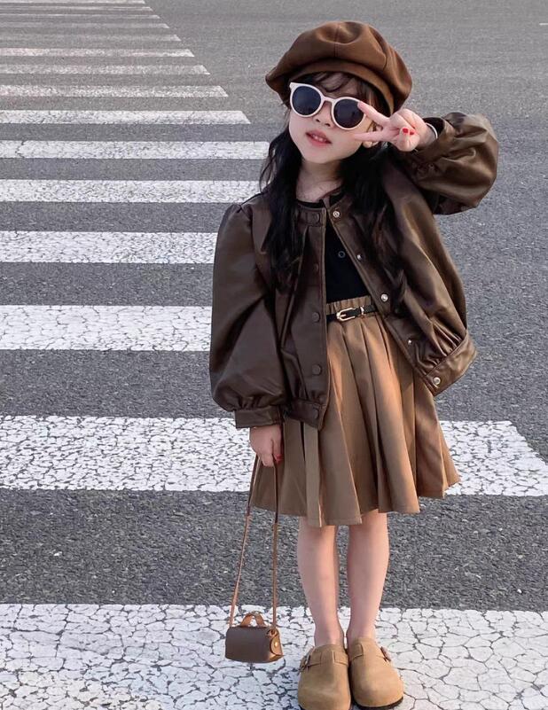 2023秋冬★子供服　PUジャケット★タグ5-13★2色