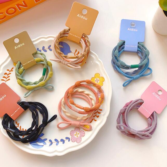 子供用★髪飾り★まとめ髪用★ヘアアクセサリー★可愛い★4枚入り★ヘアゴム★多色