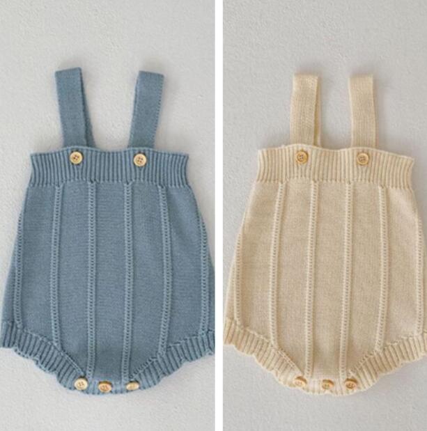 子供服★ロンパース★袖なし★ニット★韓国風子供服★ベビー★2色★66-100CM