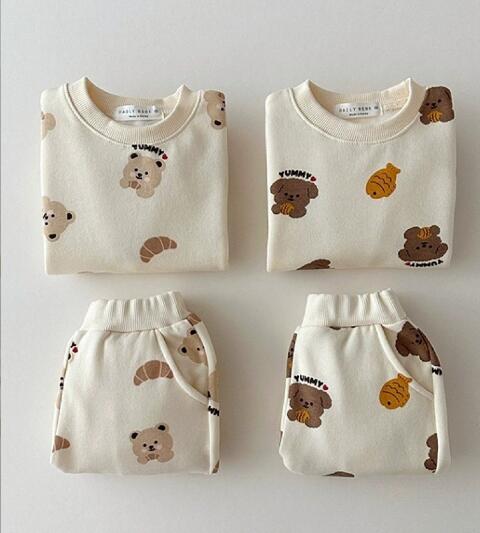 2024年春★子供服　トップス+ズボン　セット★73-100cm★2色