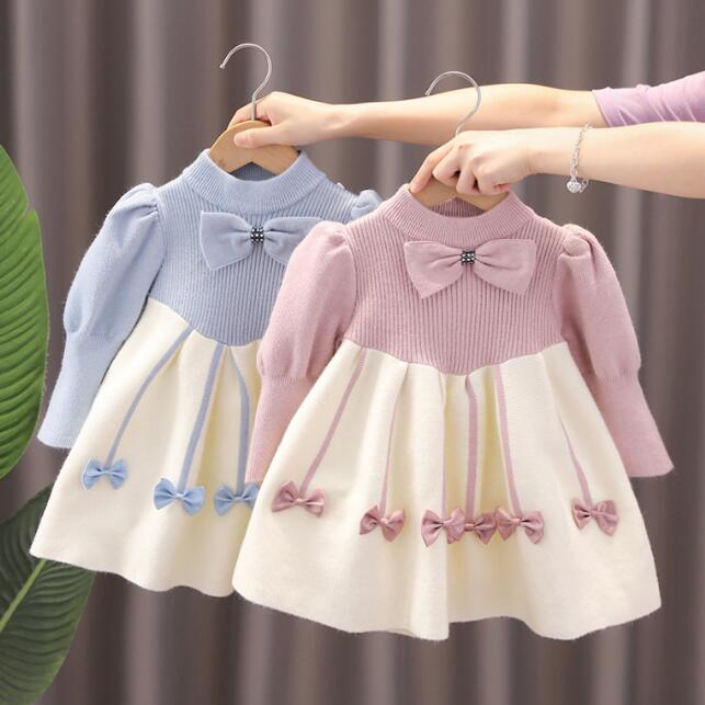 子供服★ワンピース★ニット★韓国風子供服★キッズ女の子★3色★80-130CM