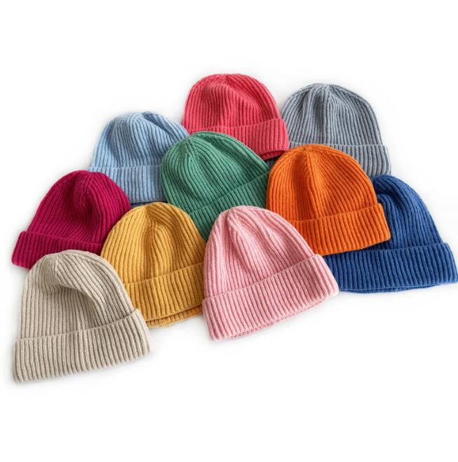 子供用★帽子★キッズ★男女兼用★暖かい★防寒★ニット帽子★可愛い★無地★11色