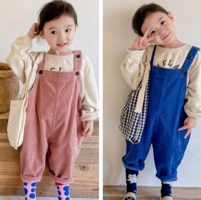 子供服★サロペット★キッズ★男女兼用★韓国風子供服★無地★2色★80-130CM