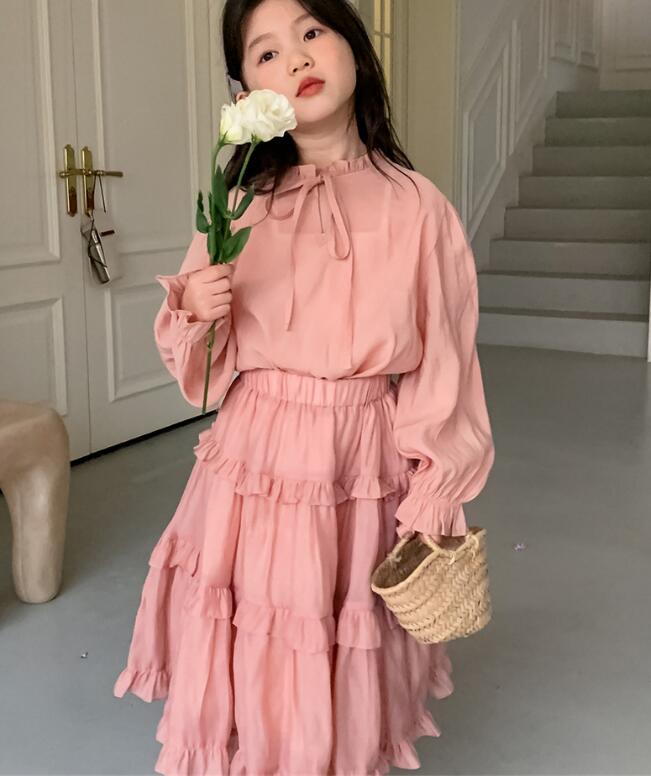 2024年新★子供服　トップス+スカート　セットアップ★90-150cm★2色