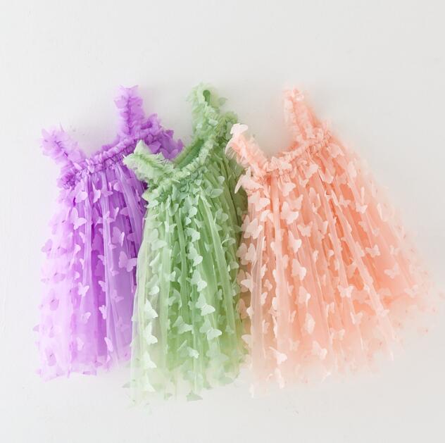 子供服★吊りワンピース★ドレス★袖なし★キッズ女の子★可愛い★3色★80-130CM