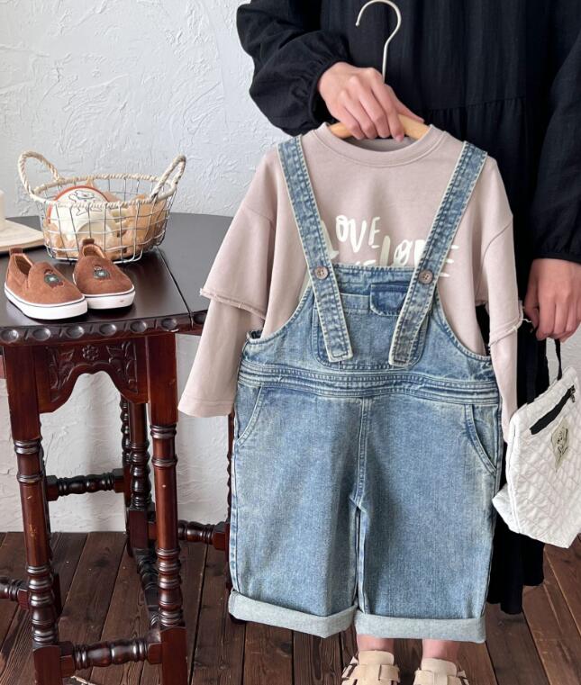 2024春★子供服 　デニムサロペット★80-130cm★