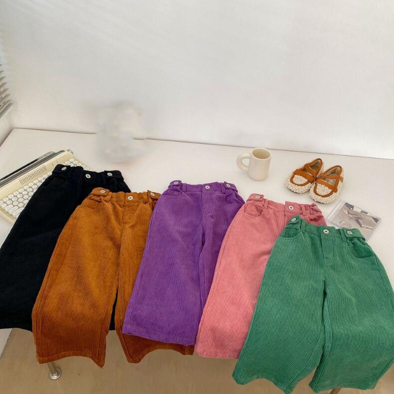 2024★春秋新作★韓国風子供服★ズボン★コーデュロイ★5色90-150CM