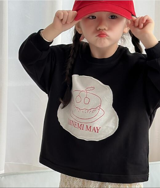 2024★春秋新作★韓国風子供服★Tシャツ★カジュアル★2色90-150CM