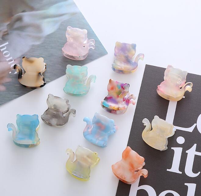 髪飾り★まとめ髪用★ヘアアクセサリー★子供用★ヘアクリップ★2枚入り★ヘアピン★猫★多色