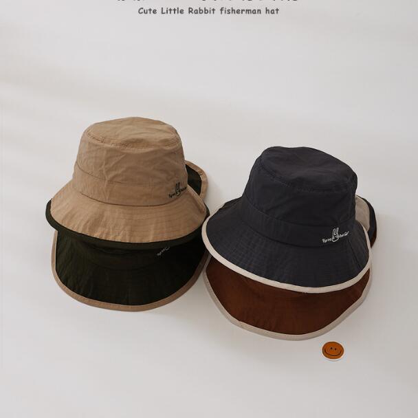 「2024」子供用★帽子★バケットハット★韓国風★男女兼用★通気性★速乾★日焼け防止★4色