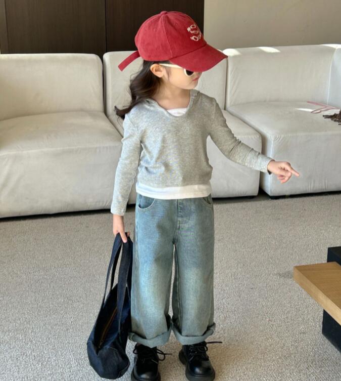 2024★子供服　トップス&デニムズボン分けて販売★90-140cm★