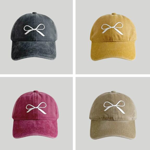 「2024」大人用★帽子★キャップ★レディース★蝶結び★韓国風★日焼け防止★野球帽★5色