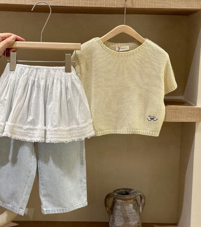 2024新品★子供服　ニット&デニムズボン&スカート分けて販売★90-140cm★