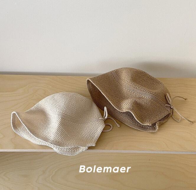 2024年夏新品★子供用★草編み帽子　ハット★2色選べ