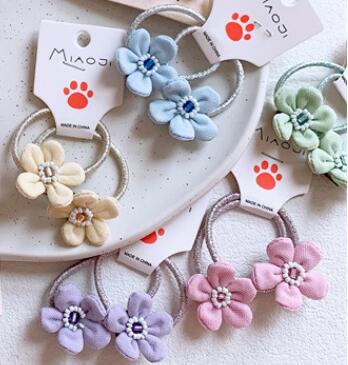 髪飾り★まとめ髪用★ヘアアクセサリー★子供用★ヘアゴム★2枚入り★可愛い★多色