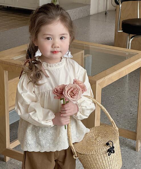 「2024」子供服★トップス★長袖シャツ★韓国風子供服★キッズ女の子★80-130CM