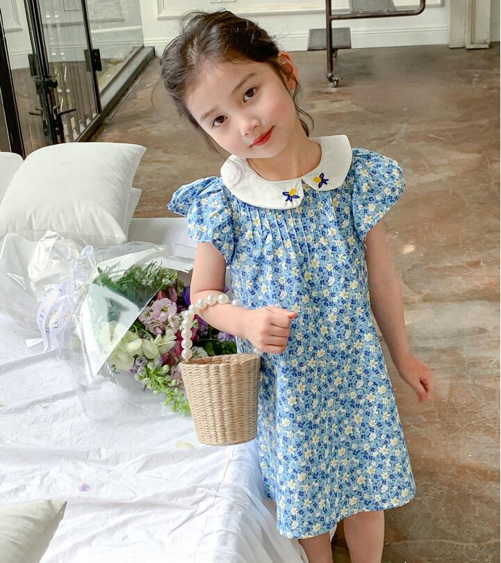 2024★春夏新作★韓国風子供服★ワンピース★花柄★女の子★7-15