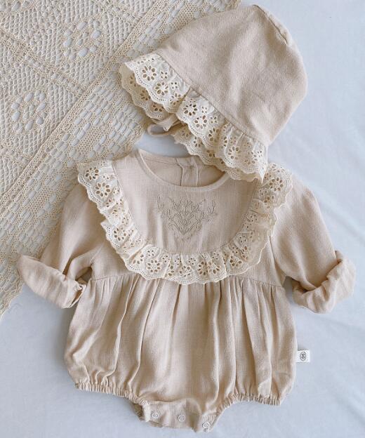 2024★春秋新作★韓国風子供服★ロンパース+帽子★66-90CM