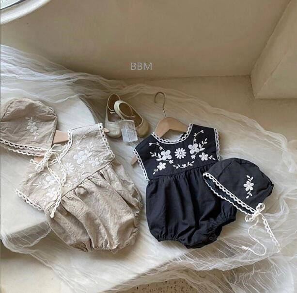 2024★春夏新作★韓国風ベビー服★ロンパース★帽子★66-90CM