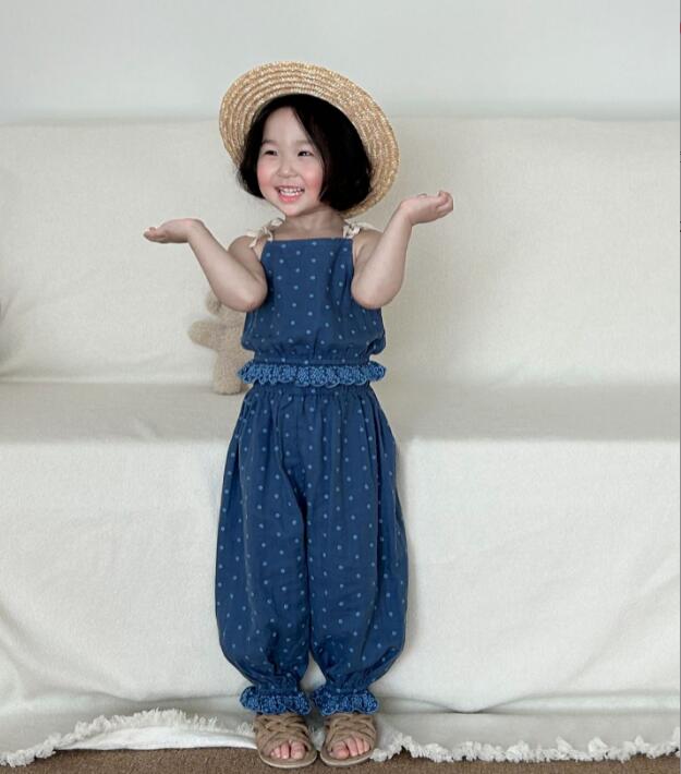 2024★春夏新作★韓国風子供服★トップス+ズボン2セット★2色90-140CM