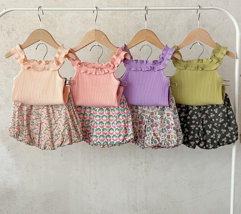 2024新型★ベビー服　トップス&ズボン分けて販売★66-100★4色