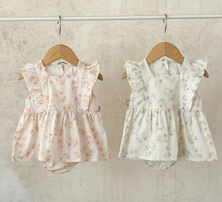 2024新型★ベビー服　トップス+パンツ　セットアップ★66-100★2色