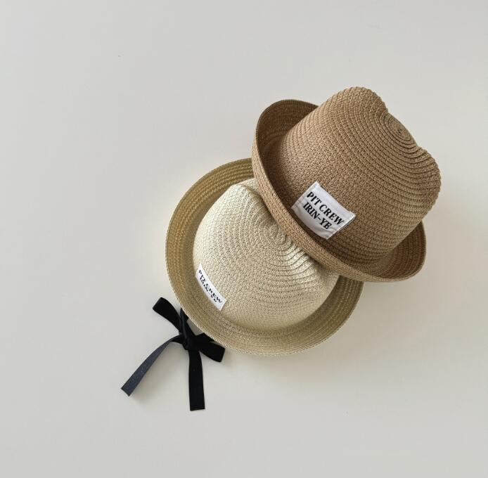 2024年夏新品★子供用★麦わら帽子　ハット★2色選べ