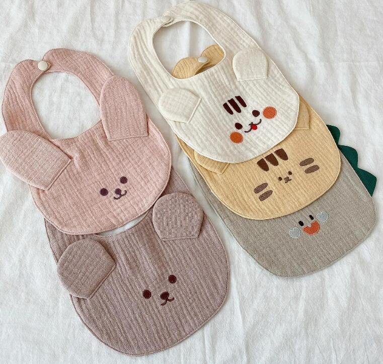 新登場★ベビー涎掛け&ヘアバンド分けて販売★棉質　4柄★