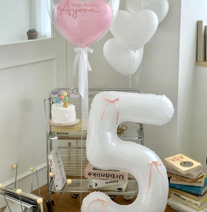 ★大人気★誕生日お祝い用品★装飾　デコレーション・風船★ホワイト数字