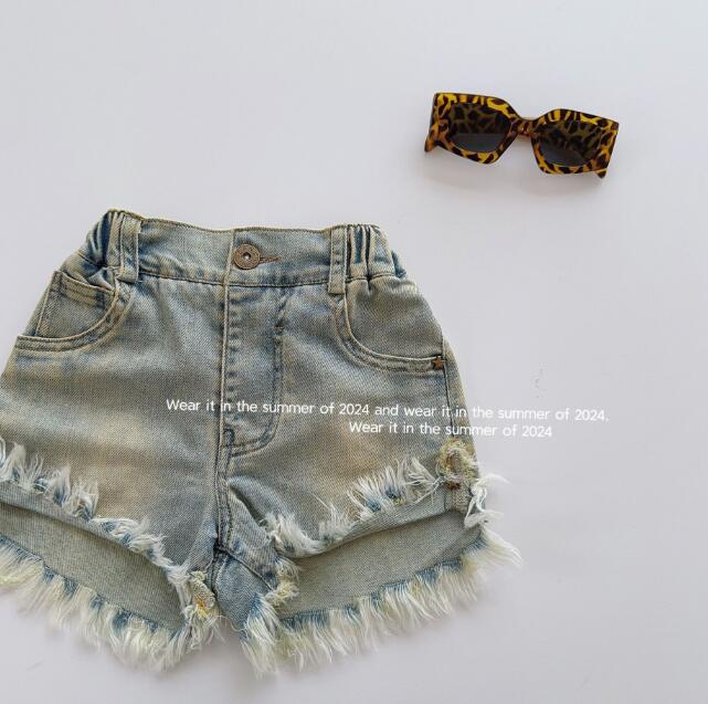 「2024」子供服★ボトムス★ショートパンツ★デニム★キッズ女の子★韓国風子供服★90-140CM