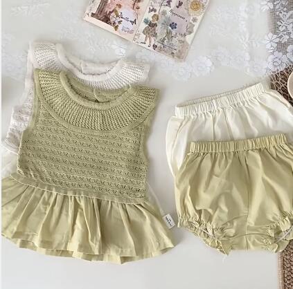 2024年夏新Cu★子供服　トップス+ズボン　セット★73-100cm★2色