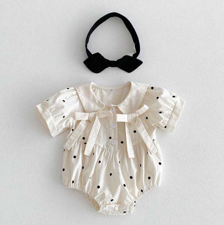 2024新型★ベビー服　ロンパース+ヘアバンド★66-100★