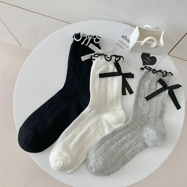 靴下★レディース★ソックス★大人用★女性用靴下★薄手★可愛い★蝶結び