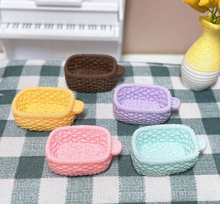 ★芸DIY デコパーツ ★Dollhouse　ミニキッチンかご　游食の模型★