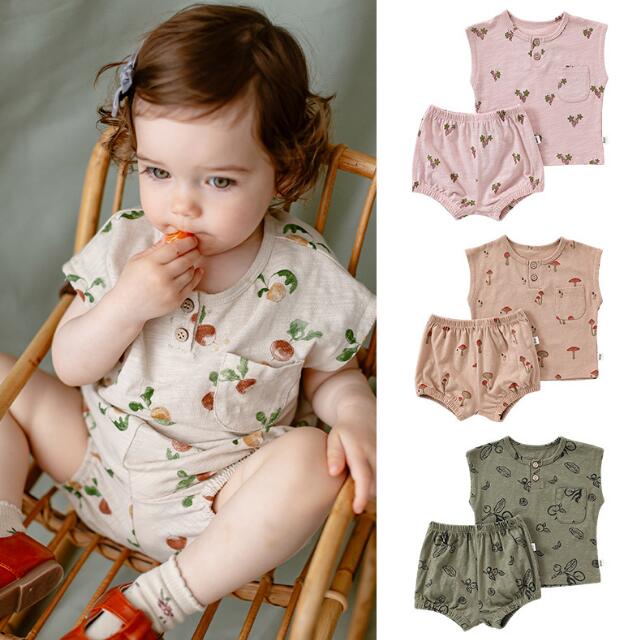 2024年夏新★子供服　トップス+ズボン　セット★73-100cm★4柄