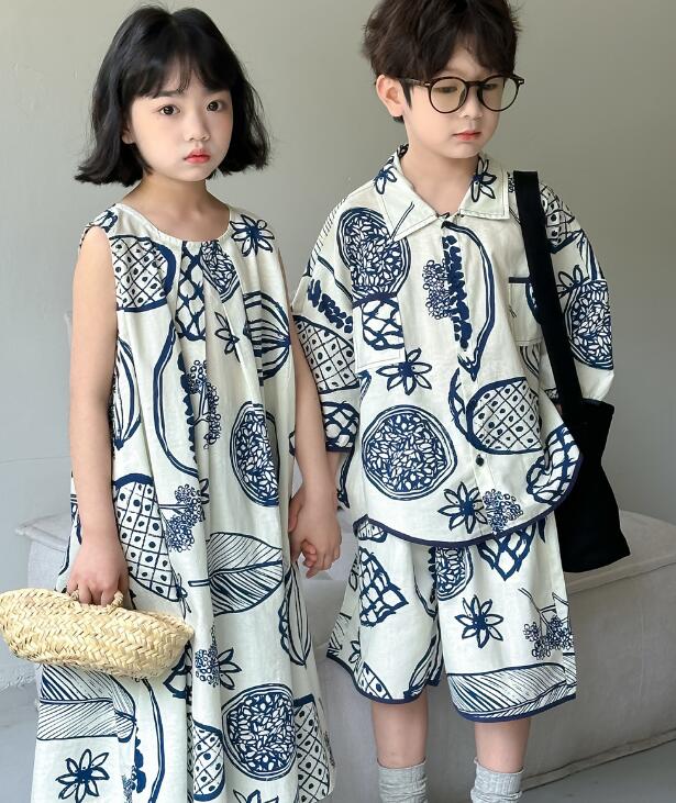 2024夏新品★子供服　男の子上下セット&ワンピース★90-150cm★