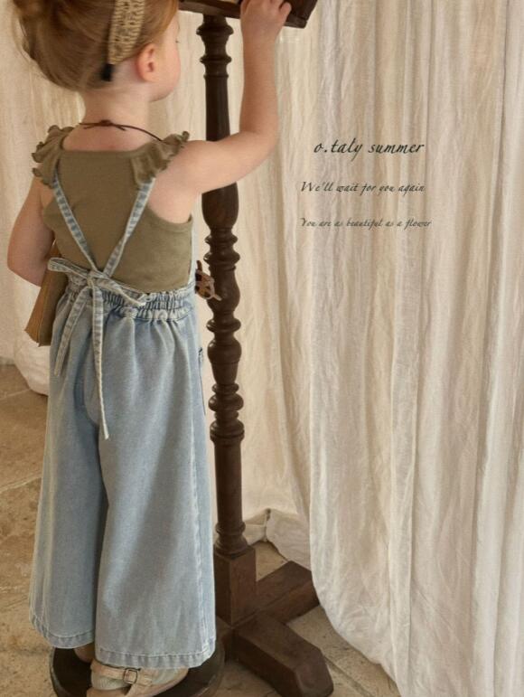 2024夏 otaly★子供服　デニム連体服　90-130cm★