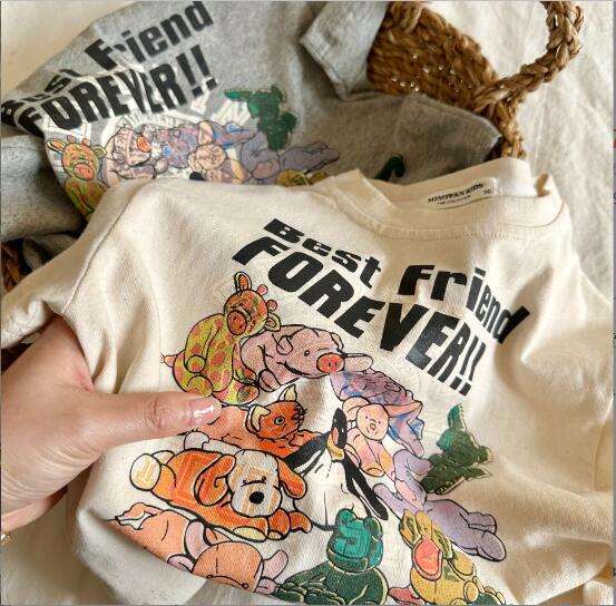 2024★夏新作★韓国風子供服★Tシャツ★2色90-140CM