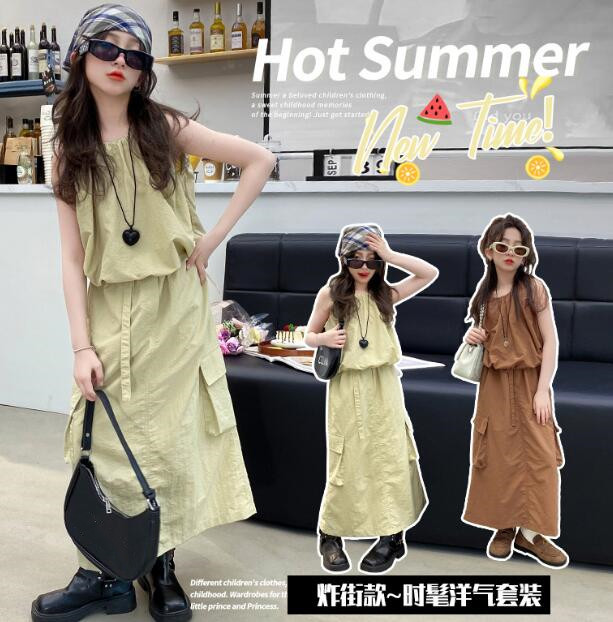 2024新品★子供服★トップス+スカート　セット★120-170cm★2色