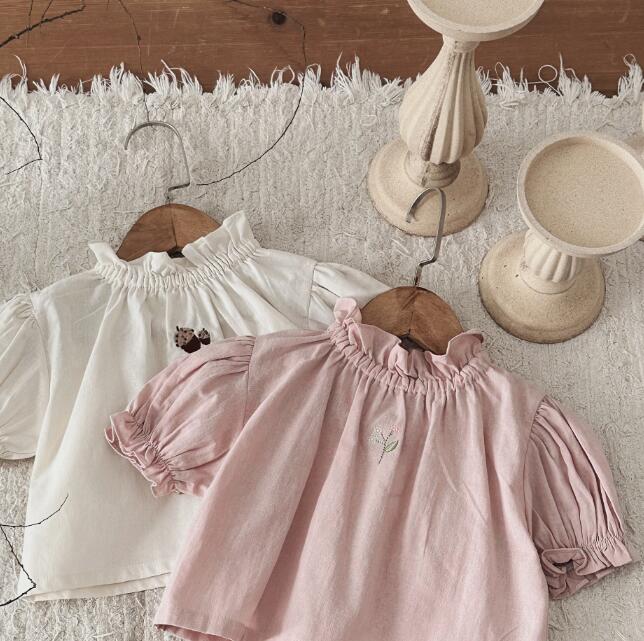 「2024」子供服★半袖シャツ★トップス★韓国風子供服★ベビー★可愛い★2色★66-90CM