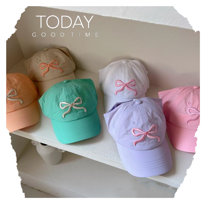 「2024」子供用★帽子★キャップ★キッズ★速乾★蝶結び★野球帽★韓国風★6色