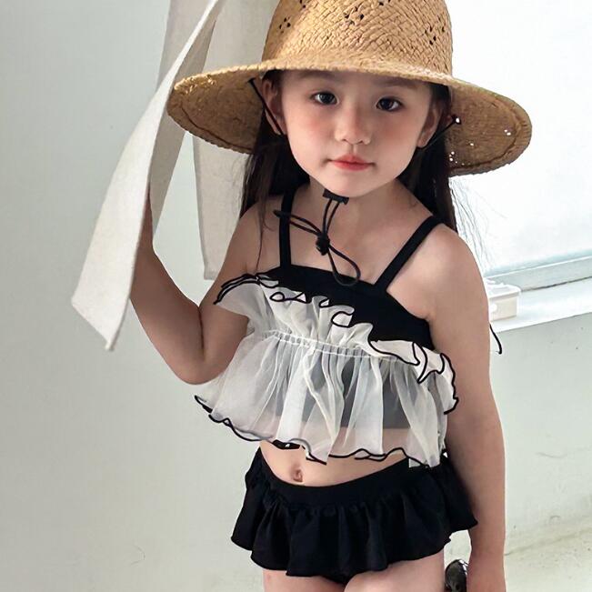 子供服★水着★トップス+パンツ★韓国風★キッズ女の子★砂浜★90-130CM