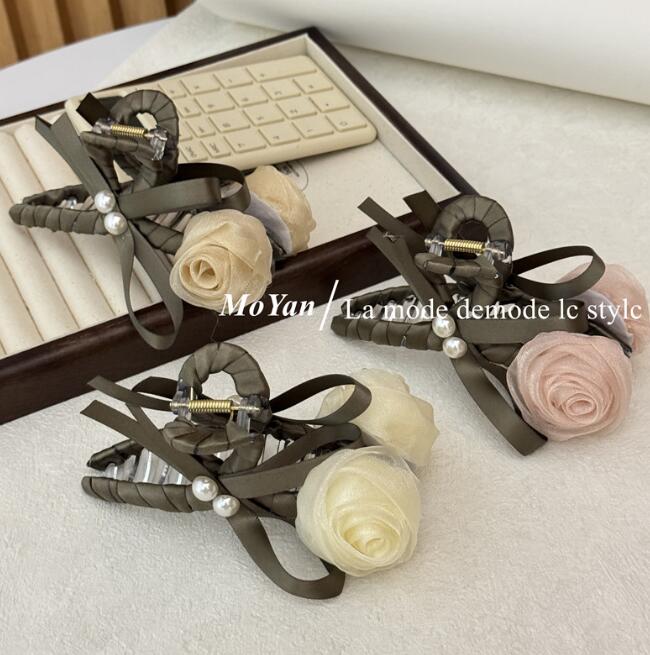 髪飾り★まとめ髪用★ヘアアクセサリー★ヘアピン★レディース★ヘアクリップ★3色