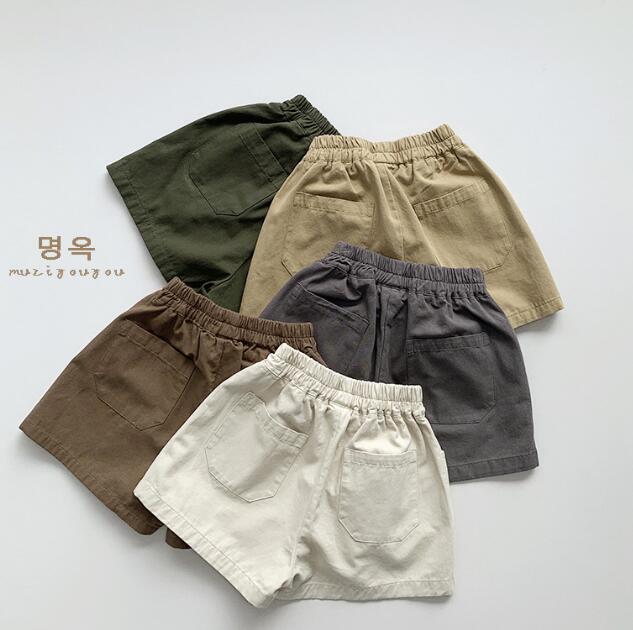 「2024」子供服★ズボン★ショートパンツ★男女兼用★韓国風子供服★無地★5色★80-130CM