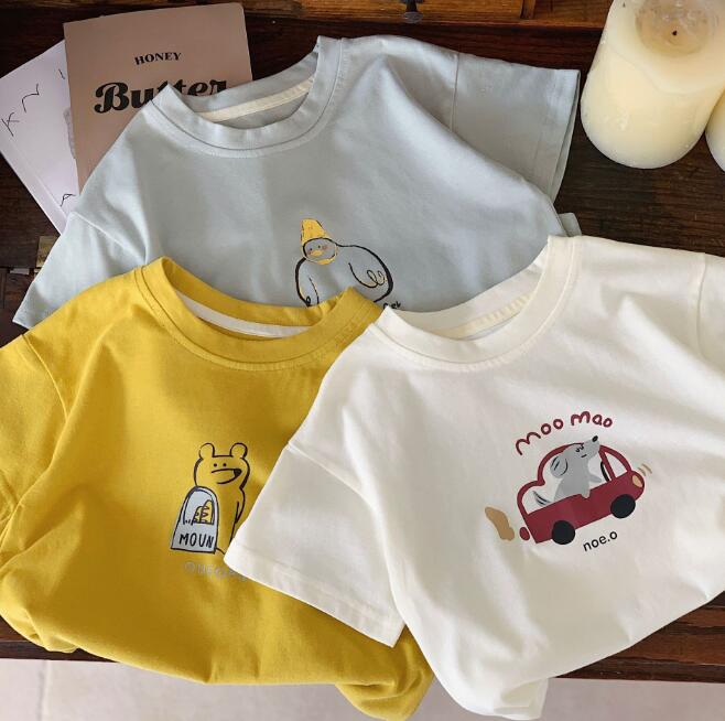 「2024」子供服★トップス★Tシャツ★半袖★韓国風子供服★3色★80-130CM