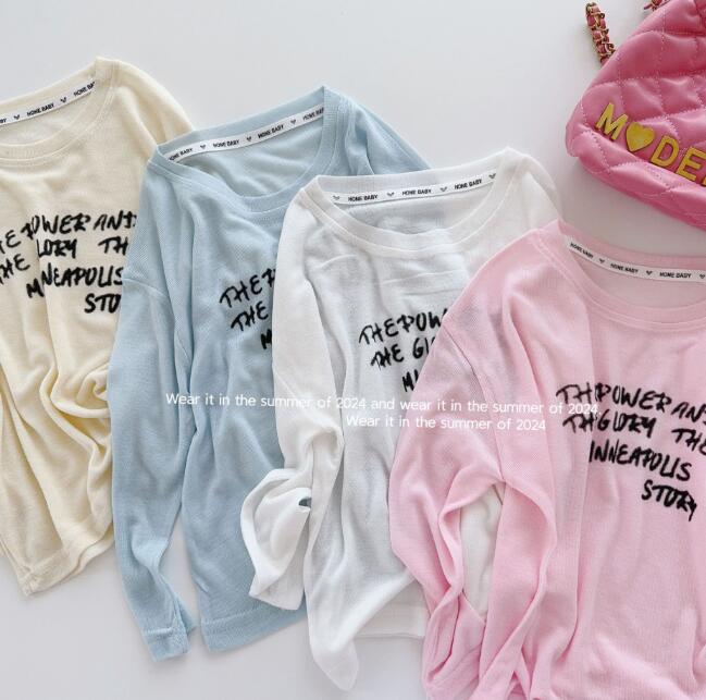 「2024」子供服★トップス★Tシャツ★長袖★キッズ女の子★韓国風子供服★4色★90-140CM