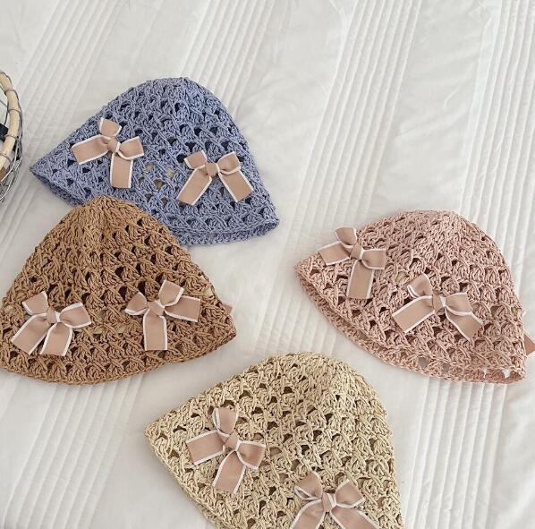 「2024」子供用★帽子★バケットハット★キッズ★麦わら帽子★可愛い★6色